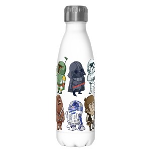 Star Wars Doodle Character Grid Stainless Steel Water Bottle - 1 of 3