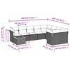 vidaXL Patio Sofa Set with Cushions 10 Piece, Outdoor Conversation Set, Patio Furniture Set for Balcony Garden, Modern Style, Gray Poly Rattan - 3 of 4