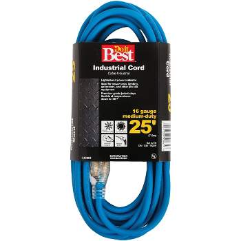 Do it Best  25 Ft. 16/3 Industrial Outdoor Extension Cord RL-JTW163-25X-BL