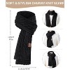 ZUPPAD Winter Hat Scarf Gloves Set for Women, 3 PCS Pom Pom Beanie Hat Touchscreen Glove Long Neck Kint Scarf Christmas Gifts - 3 of 4