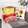 The Lakeside Collection Sunflower Embroidered Accent Pillow - All-Over Sunflower - 3 of 3