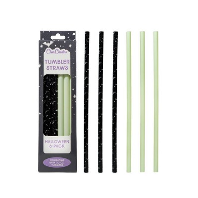 CharCharms 6pk 20oz Water Bottle Straws Pattern