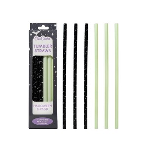 CharCharms 6pk 20oz Water Bottle Straws Pattern - 1 of 3