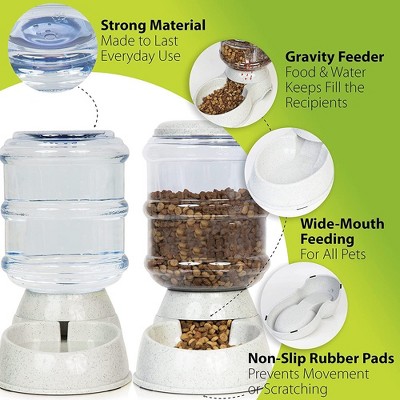 Automatic Pet Feeder and Water Dispenser with Wide Mouth