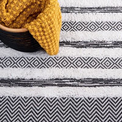 Ivory Nomadic Charm 5' x 7' Synthetic Flat Woven Area Rug