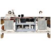 Sapphtopaz Mirrored TV Stand for TVs Diamond Storage Cabinet with Shelf and Mirror Doors Console Table for Living Room, Silver - 2 of 4
