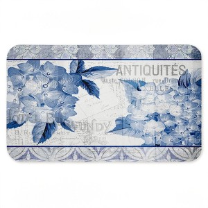 Stupell Industries Vintage Antiques & Hydrangeas Printed Anti-Fatigue Floor Mat, design by Kim Allen, 30"x18" - 1 of 4