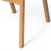 MAYEERTY DINING CHAIR Set of 2 Teak Frame Beige Textile Cushions for Dining Room Patio - 3 of 4