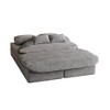 75" 2-in-1 Corduroy Sofa Bed with 4 Pillows, Convertible Floor Couch & Lounge Bed for Living Room, Bedroom - 4 of 4