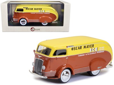 1938 International D-300 Delivery Van Yellow and Brown "Oscar Mayer Ice" Limited Ed to 250 pcs 1/43 Model Car by Esval Models