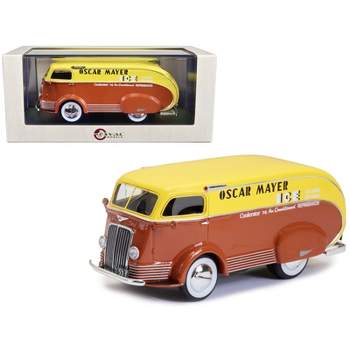 1938 International D-300 Delivery Van Yellow and Brown "Oscar Mayer Ice" Limited Ed to 250 pcs 1/43 Model Car by Esval Models