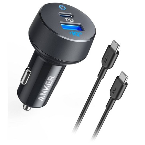 Anker 2-port Powerdrive 33w Power Delivery Car Charger (with 6' Powerline Select Usb-c Usb-c Cable) Black : Target