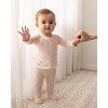 MiniMoi Baby Girls Flouncy Floral Overlay Embroidered Cotton Rich Footie - 2 of 4