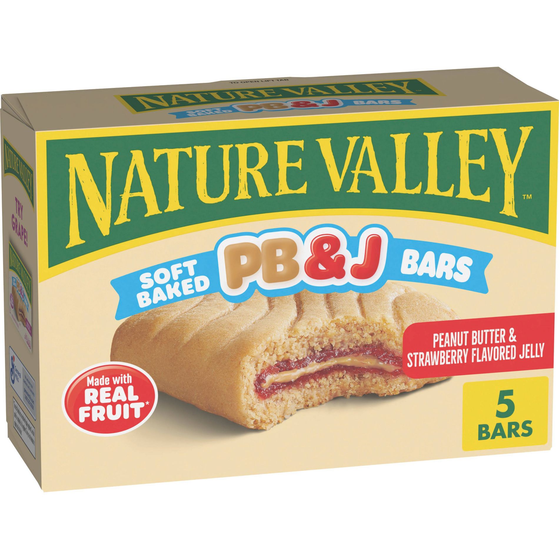 Nature Valley Soft-Baked Peanut Butter & Jelly Strawberry Snack Bars - 9.75oz/5ct