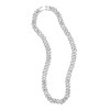 Adornia Silver Plated 10" 8mm Crystal Curb Chain Anklet - 2 of 3