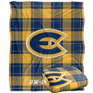 University Of Wisconsin Eau Claire Campus Plaid Spirit Silky Touch Super Soft Throw Blanket 50x60 - 1 of 4