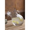 Tilted Recycled Glass Pitchers 12"H, Clear Hand-Blown Transparent, Set of 2 By Kalalou - 3 of 3