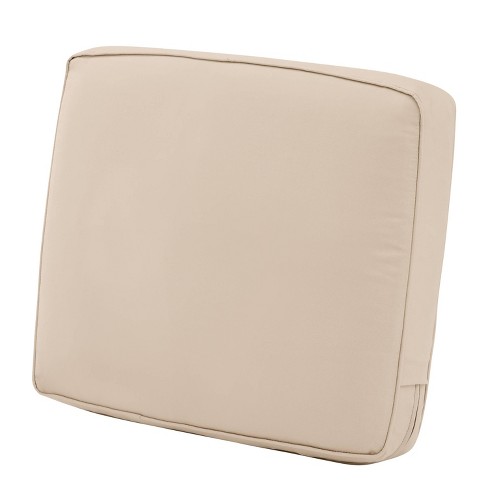 Classic Accessories Montlake FadeSafe Patio Dining Seat Cushion - 17 in. Antique Beige