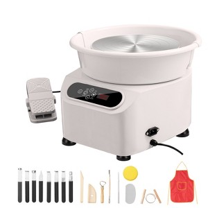 VEVOR Pottery Wheel, Direct Drive Ceramic Wheel with Shaping Tools for DIY Art Craft, 11 inch Pottery Forming Machine, 450W Electric Wheel, White - 1 of 4