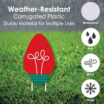 Multicolor Waterproof Plastic Christmas Light Bulb Lawn Decorations