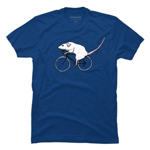Men's Design By Humans Cycling Rat By TeaandInk T-Shirt - 1 of 3