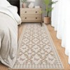 Washable Modern Farmhouse Area Rug with Butterflies Print, Botanical Low Pile Soft Large Carpet for Home Decor - 2 of 4