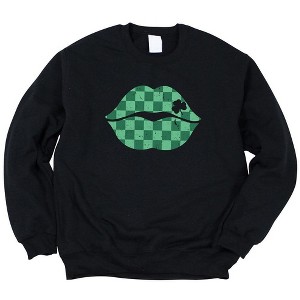Simply Sage Market Women's Graphic Sweatshirt St. Patrick's Lips - 1 of 3