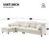 GDFStudio Rodney Chenille 110" Convertible L-shaped Sofa with Ottoman - 3 of 4