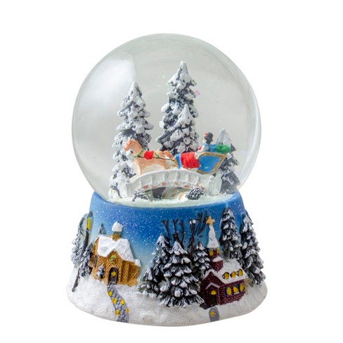 Northlight Winter Forest Sleigh Ride Musical Christmas Snow Globe - 5. ...