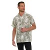 Super Triple Goose Men’s Short Sleeve Linen-Look Resort Shirt – Lightweight Button-Down Camp Shirt with Tropical Prints - 4 of 4