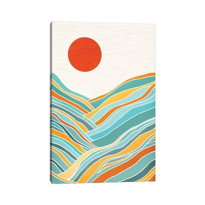 iCanvas Sunset Landscape by Modern Tropical Canvas Print Wall Art