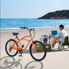 Okak 26IN Beach Cruiser Bike with 7 Speed System, Mens Bike with Front and Rear V brakes, Metal Frame Bicycle for Teens and Adults - 3 of 4