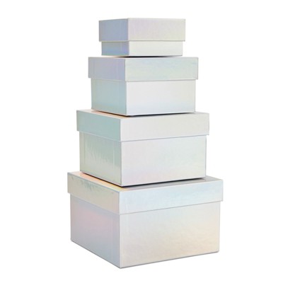 Stockroom Plus Set of 4 Round Nesting Gift Boxes with Lids, Small Circular  Stacking Decorative Hat Boxes in 4 Assorted Sizes, Light Pink
