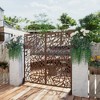 SpassWay 72"H 47"W Outdoor Metal Garden Trellis Privacy Screen Lattice Panel Indoor Room Divider - 4 of 4