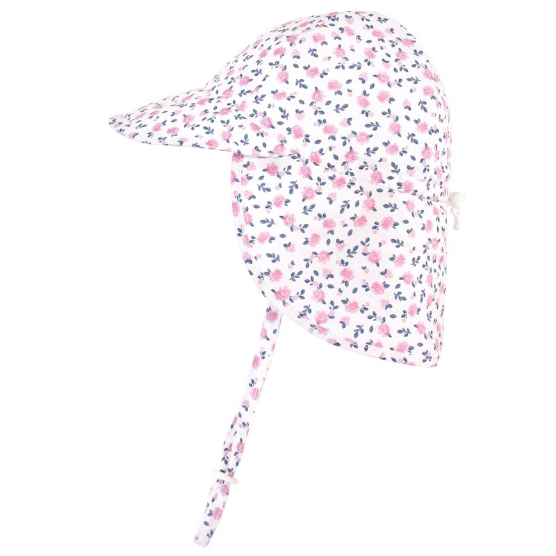 Hudson Baby Infant and Toddler Girl Sun Protection Hat, Berry Floral, 1 of 4