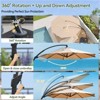 Aoxun 11FT Cantilever Patio Umbrella with Base, 360° Rotating Offset Umbrella, Windproof Heavy Duty Frame for Outdoor, Pool, Deck, Garden - 2 of 4