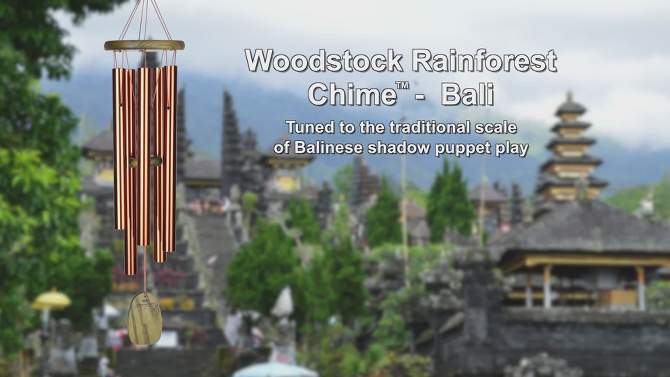 Woodstock Windchimes Rainforest Chime Bali, Wind Chimes For Outside, Wind Chimes For Garden, Patio, and Outdoor Décor, 25"L, 2 of 9, play video