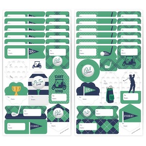 Big Dot of Happiness Par-Tee Time - Golf - Assorted Birthday or Retirement Party Gift Tag Labels - To and From Stickers - 12 Sheets - 120 Stickers - 1 of 4