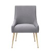 UNISOAR  Accent Chair Velvet Upholstered Side Dining Chairs with Brushed Legs - 2 of 4