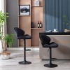 Black two-piece bar stool, adjustable bar stool - 2 of 4