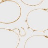 Curved Bar and Butterfly Charm Choker Necklace Set 5pc - Wild Fable™ Gold: Iron, Glass, Zinc Alloy - 3 of 3