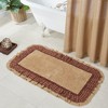 Burlap Natural w/ Burgundy Check Bathmat 27x48  VHC Brands - 3 of 3