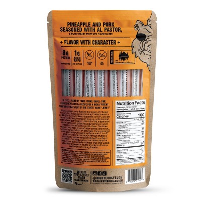 Righteous Felon Craft Jerky Street Taco Protein Snack Pork Meat Stick - 1oz/9ct