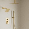 YAWWALK Ceiling Mount 10 and 6 in. Dual Square Shower Head and Handheld Shower Head - 3 of 4