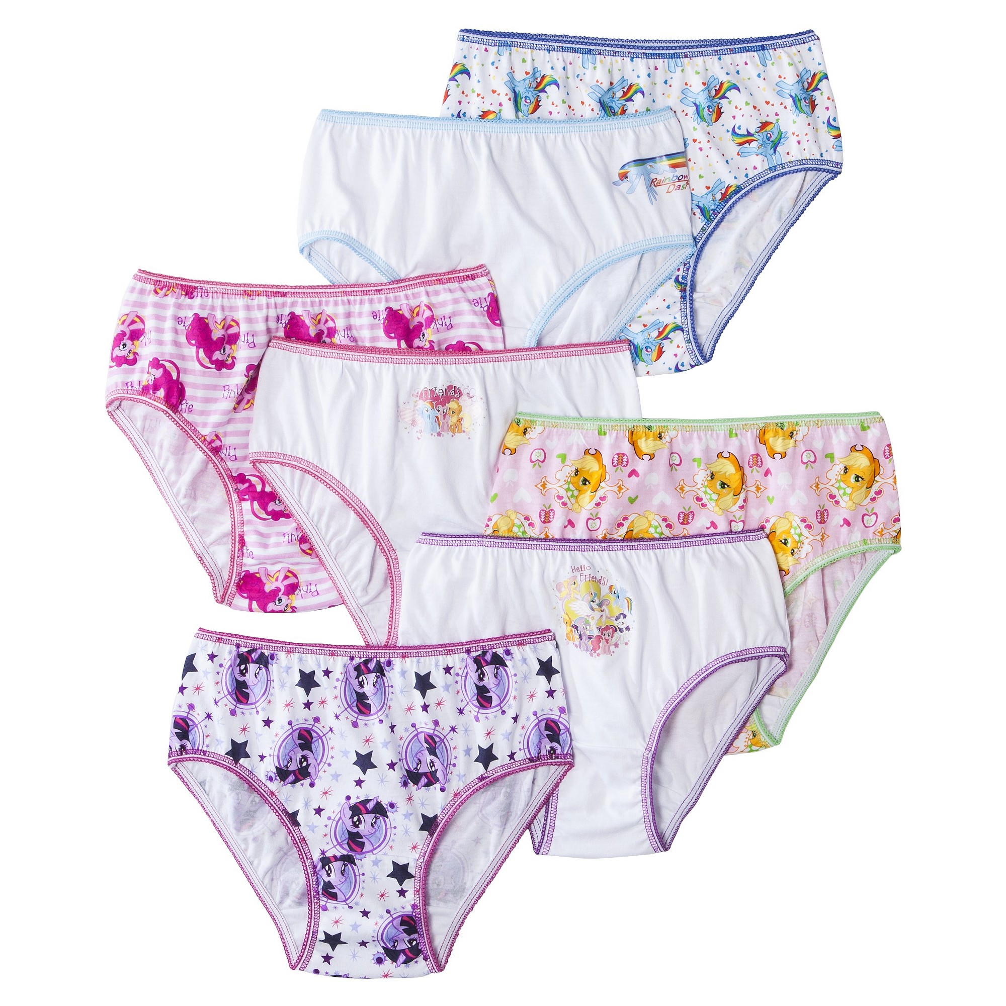 Girls' My Little Pony 7-Pack Assorted Underwear - Multi M, Girl's, Size: 6,  MultiColored, by My Little Pony