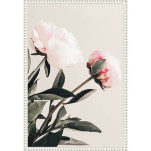 16"x23" Peony 23 by Pictufy Studio III Framed Canvas Wall Art Print White - Amanti Art: Modern Overbed Botanical Lithograph - 1 of 4