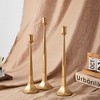 MOEPISY Iron Taper Candle Holder Set of 3, Gold Candlestick Holders Decorative Candle Stand (Gold) - 4 of 4