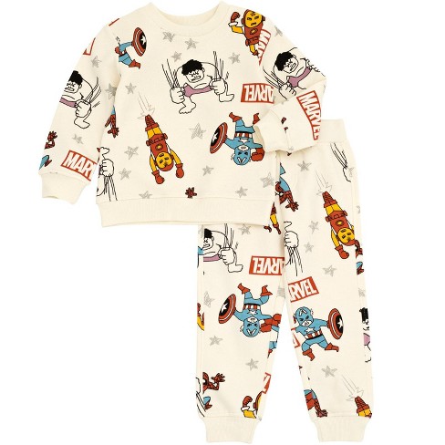 And Target Hulk To Captain Spider-man Man Avengers Toddler Sweatshirt Set Pants Iron : America Kid Little Marvel Fleece