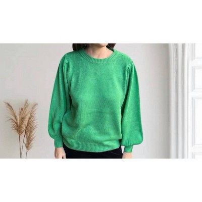 Women's Crew Neck Cut Out Back Knitted Sweater - Vine & Love