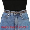 Allegra K Women's Belt PU Leather Skinny Plus Size Punk Rock Style Grommet Waist Belts - 4 of 4